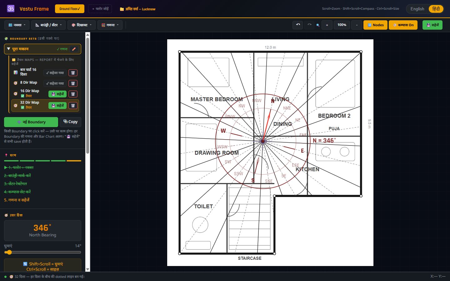 32 direction map